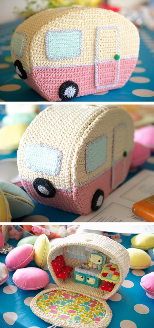 DIY Vintage Crochet Caravan Free Pattern