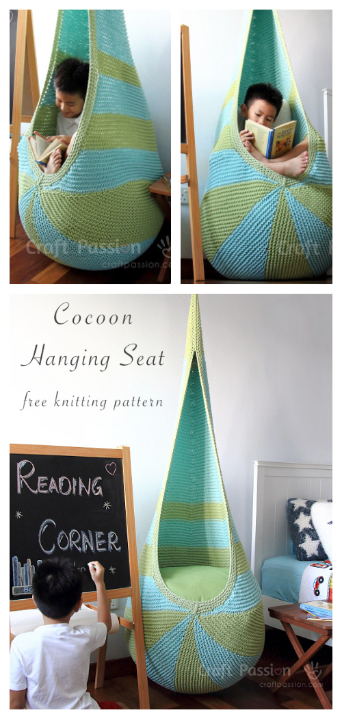 DIY Knit Cocoon Hammock FREE knitting pattern