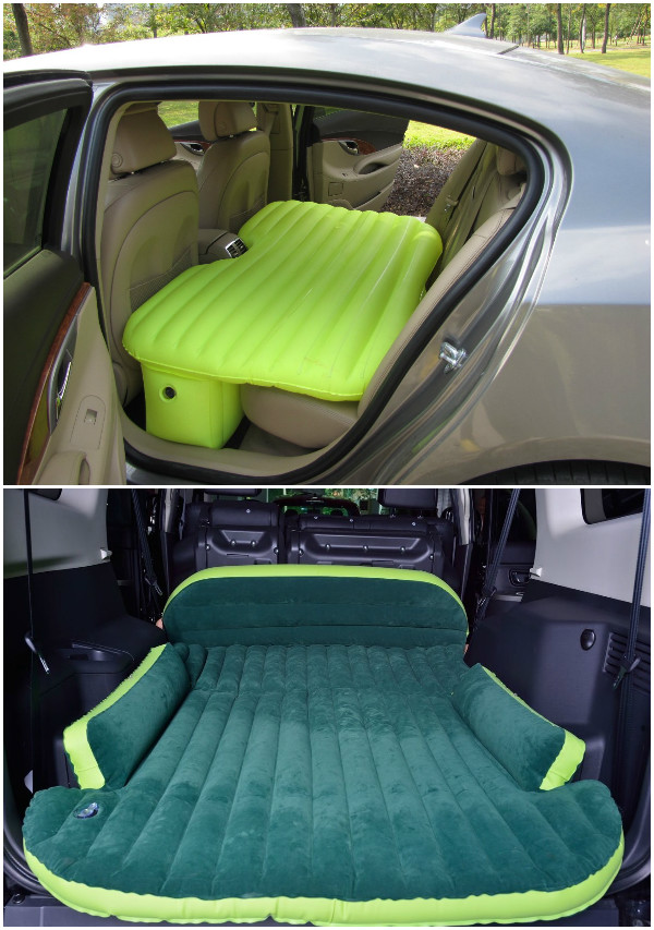 10 Camping Tips and Gadgets You'll Love This Summer-Car Travel Inflatable Mattress