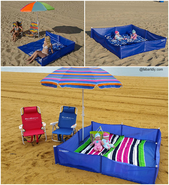 10 Camping Tips and Gadgets You'll Love This Summer-Beach Windscreen/Playpen