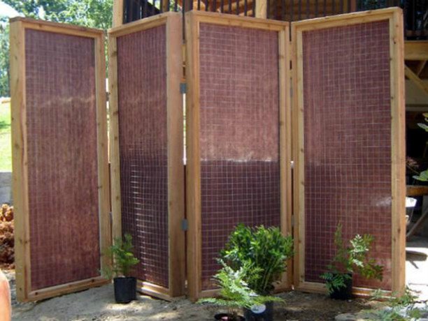 10 DIY Patio Privacy Screen Projects Free Plan-DIY Mesh Fabric Panel Privacy Screen