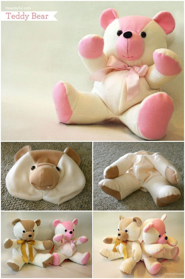 DIY Baby Onesie Teddy Bear Free Sew Pattern & Tutorial