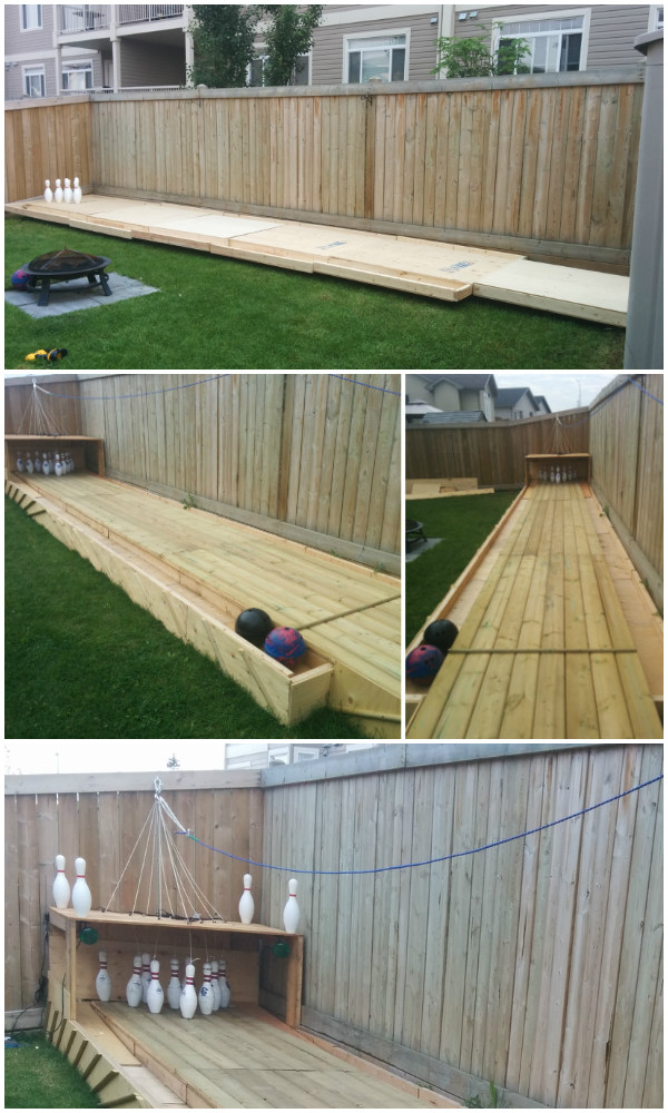 DIY Backyard Wood Bowling Alley Free Plan 