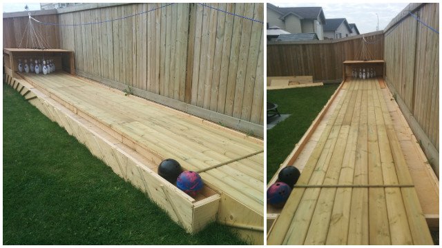 DIY Backyard Wood Bowling Alley Free Plan