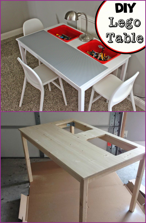 Transform IKEA Dinning Table Into Lego Play Table 