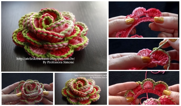 crochet flower pattern diagram