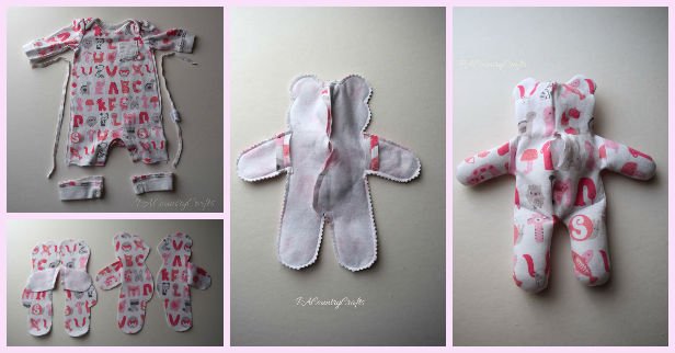 DIY Baby Onesie Clothes Stuffed Keepsake Teddy Bear Tutorial