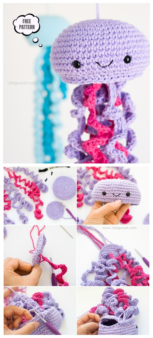 DIY Crochet Jellyfish Toy Amigurumi Free Patterns -Video