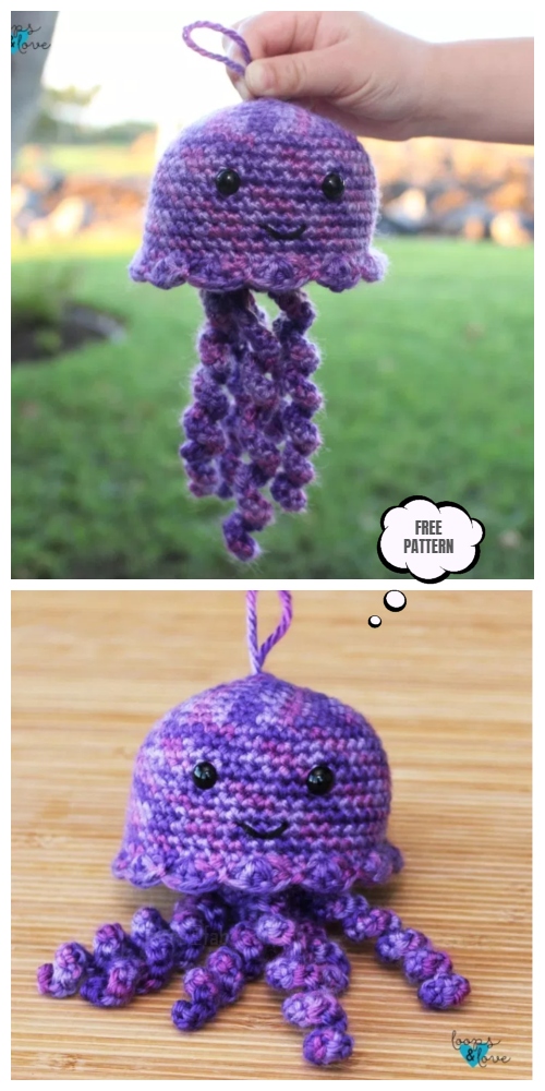 DIY Crochet Jellyfish Toy Amigurumi Free Patterns -Video