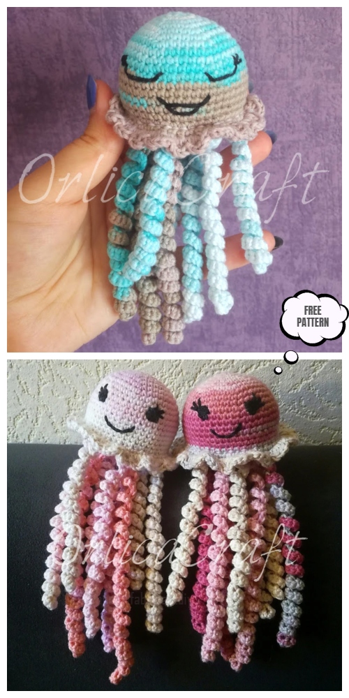 DIY Crochet Jolly Jellyfish Toy Amigurumi Free Patterns -Video