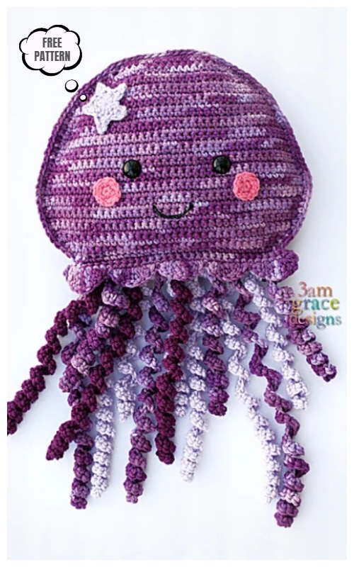 DIY Crochet Jellyfish Cuddler Amigurumi Free Patterns -Video