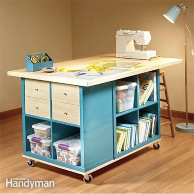 20 Cube Organizer DIY Ideas To De-clutter Your Whole House-Cube Shelf Craft Table