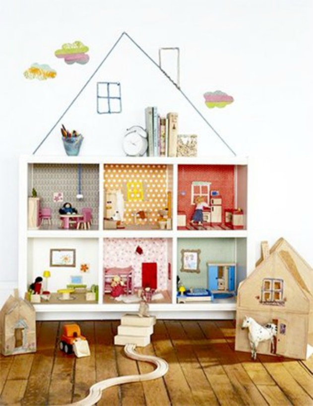 20 Cube Organizer DIY Ideas To De-clutter Your Whole House-Kids Doll House