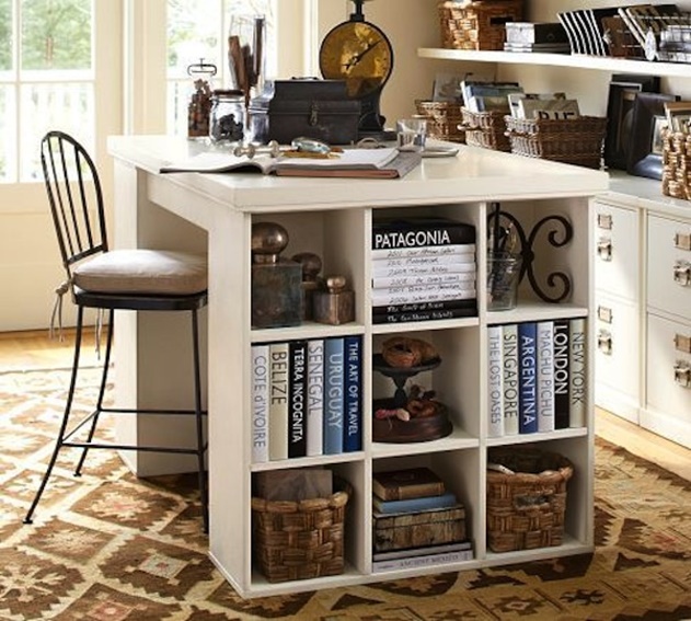 20 Cube Organizer DIY Ideas To De-clutter Your Whole House-Office Table