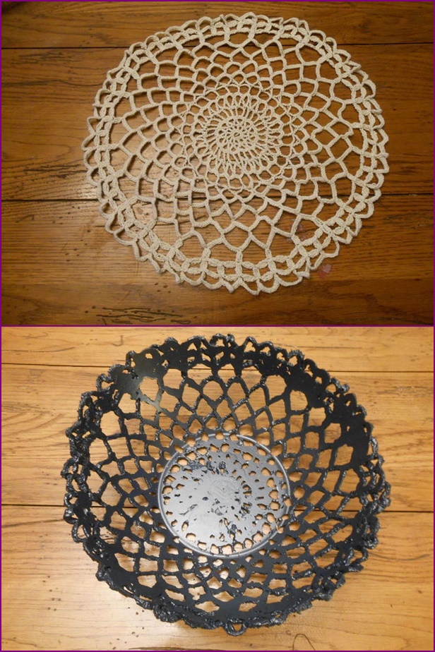 DIY Crochet Cement Lace Doily Planter Tutorial