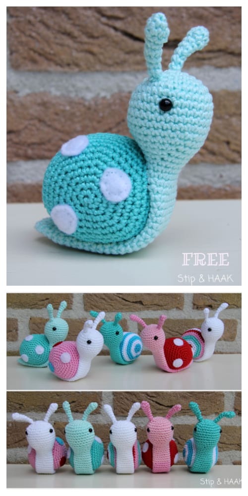 DIY Crochet Snail Amigurumi Free Patterns