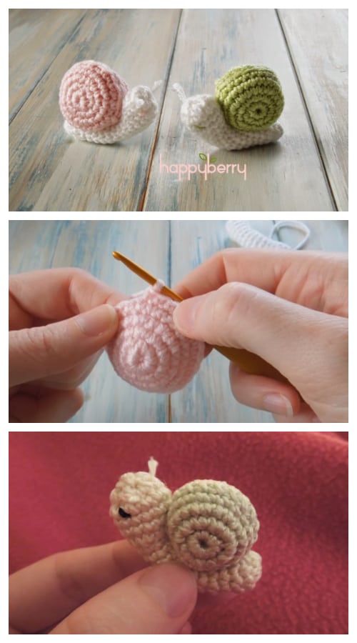 DIY Crochet Snail Amigurumi Free Patterns Video Tutorial