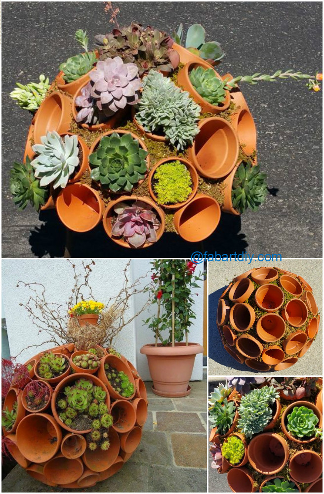 DIY Succulent Clay Pot Planter Sphere Garden Art Tutorial-video 