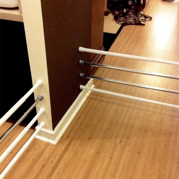 Tension Rod Uses to Keep Home Organized- Baby or Pet Safety Gate