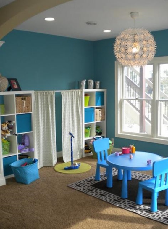 Tension Rod Uses to Keep Home Organized-Play room