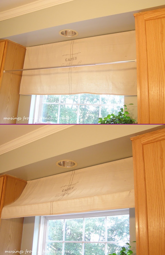 Tension Rod Uses to Keep Home Organized- Window awning 