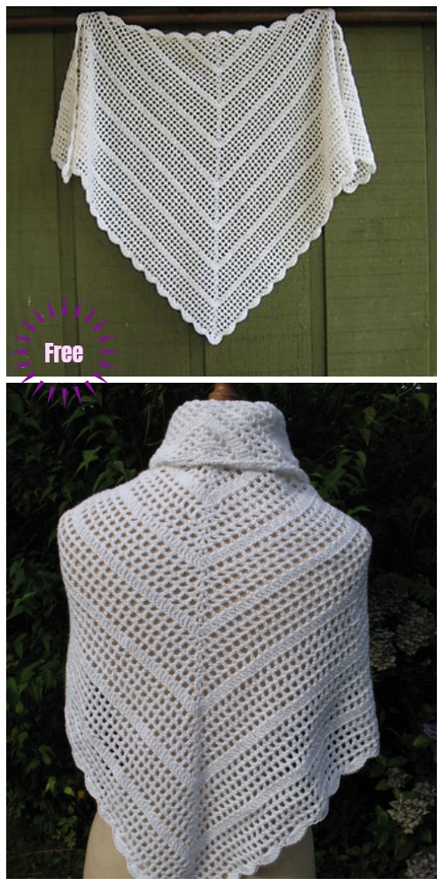 Crochet Shawl Free Crochet Patterns Round Up - Country Cotton Shawl Free Crochet Pattern