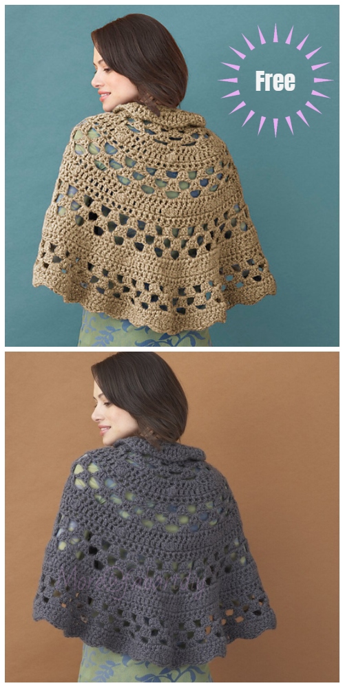 Crochet Shawl Free Crochet Patterns Round Up - Half Moon Shawl Free Crochet Pattern 