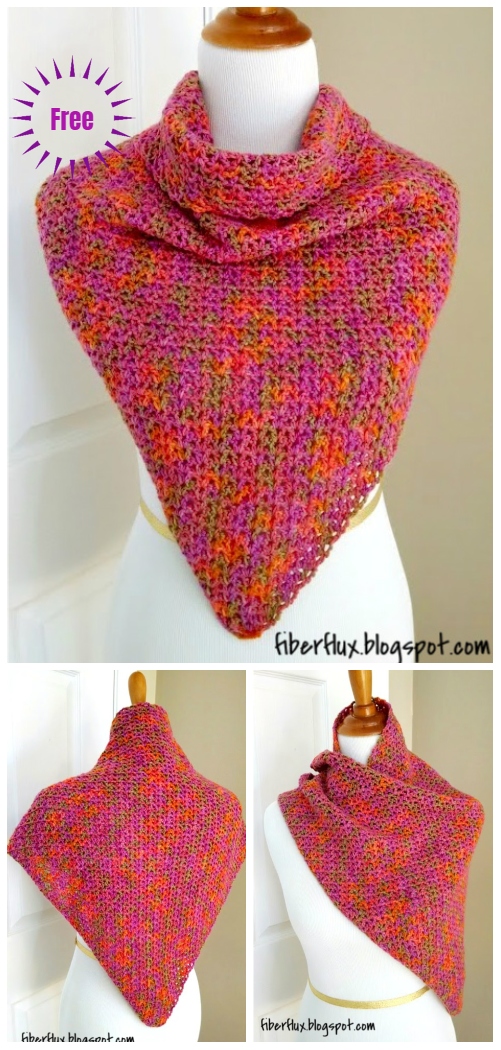 Crochet Shawl Free Crochet Patterns Round Up - Zinnia Flower Shawl Free Crochet Pattern 