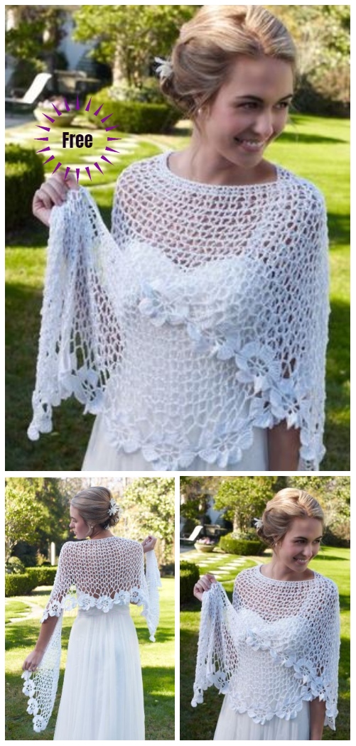 Crochet Shawl Free Crochet Patterns Round Up - Spring Bloom Shawl Free Crochet Pattern 