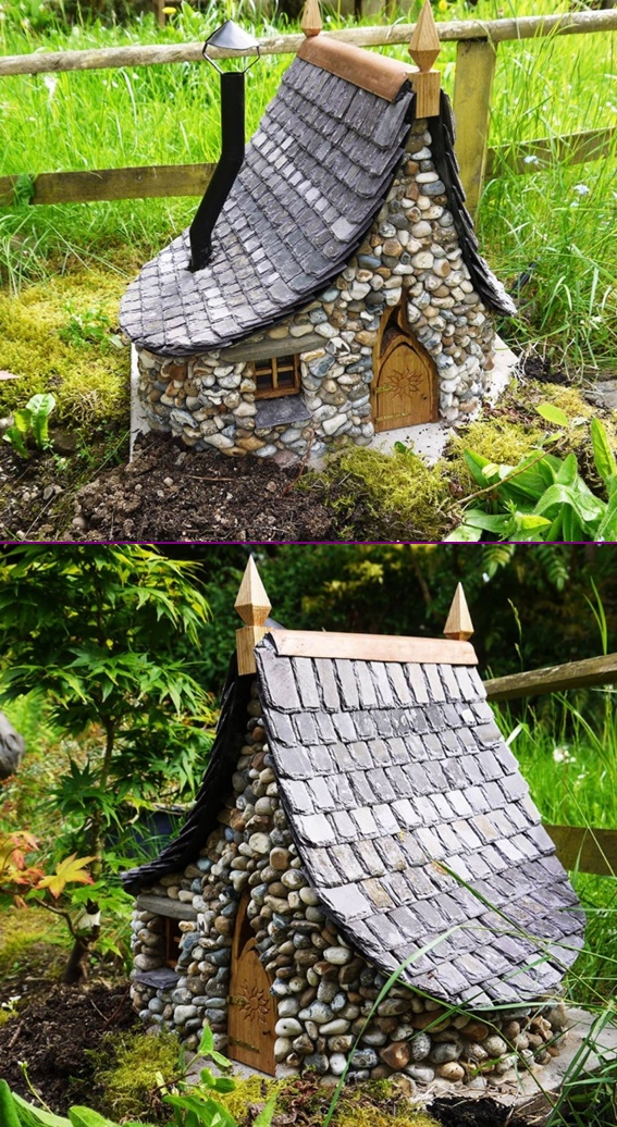 DIY Miniature Stone Fairy House Cottage Tutorial