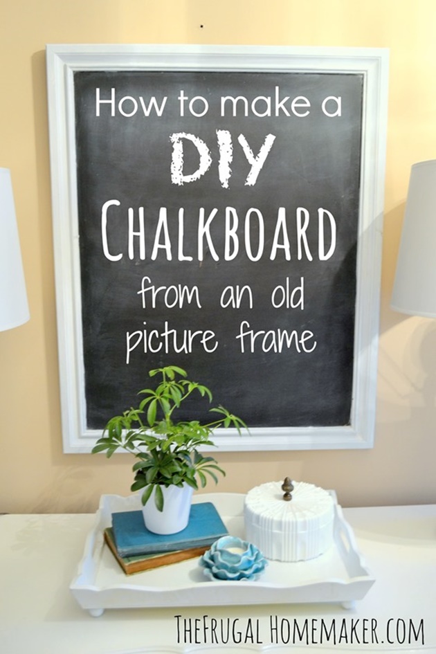  DIY Picture Frame Chalkboard Tutorial