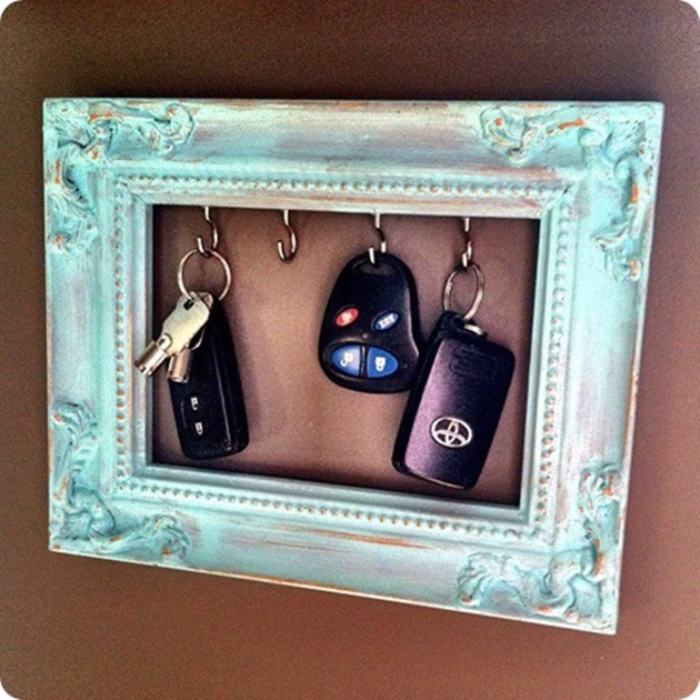 DIY Picture Frame Key Holder Tutorial