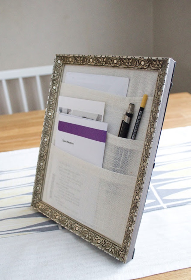 DIY Picture Frame Table organizer Tutorial