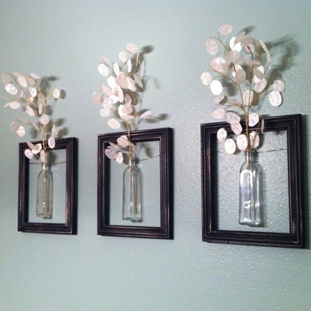  DIY Picture Frame Vase Wall Art