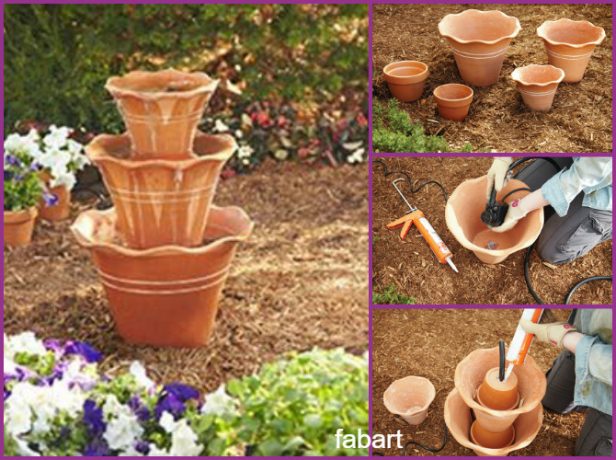 DIY TerraCotta Clay Pot Fountain Projects Tutorials