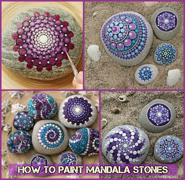 How to Paint Mandala Pebble Rock Stones-Video