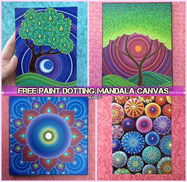 Dot Paint Mandala Canvas