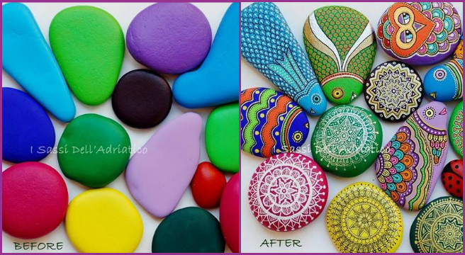  How to Paint Mandala Pebble Rock Stones Tutorial Video