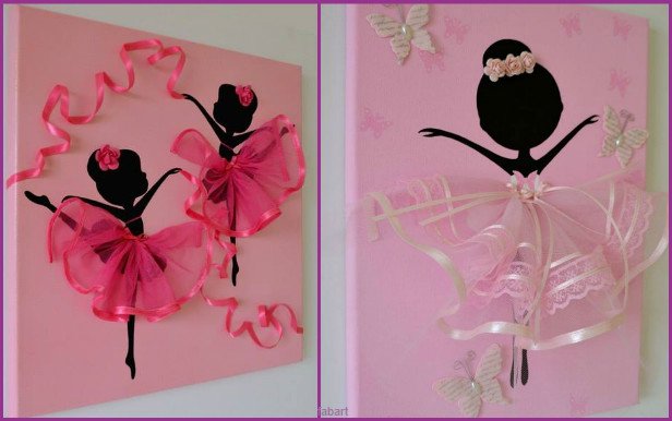 10 Fabulous Ways to Decorate Your Empty Wall-dancing tutu canvas