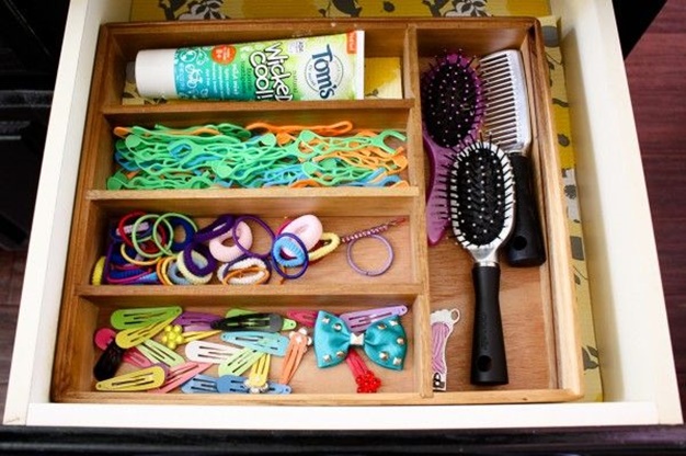 Hair Care Organizer- Alternative Uses of Cutlery Tray 4