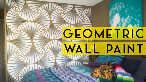 DIY Abstract Geometric Wall Painting Technique