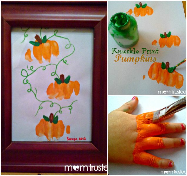 DIY Knuckle Print Pumpkins Art Tutorial