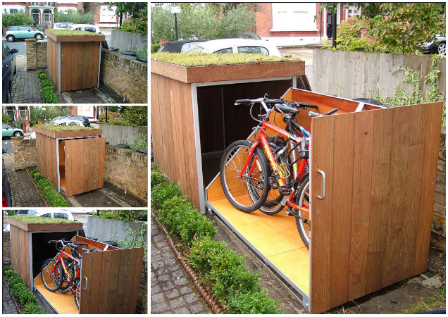 DIY Outdoor Slide Out Bike Storage Solutions