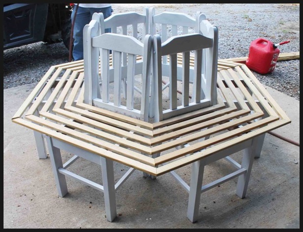 How to Build Recycled Chair Tree Bench 