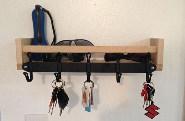 IKEA Spice Racks As Key Hanger-DIY Organization Hacks