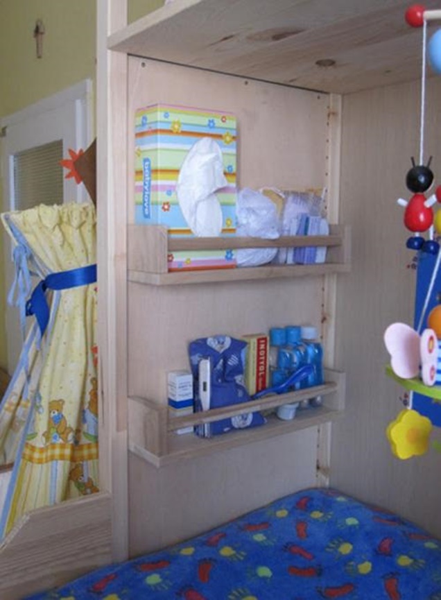 IKEA Spice Racks for Baby Changing Station-DIY Organization Hacks