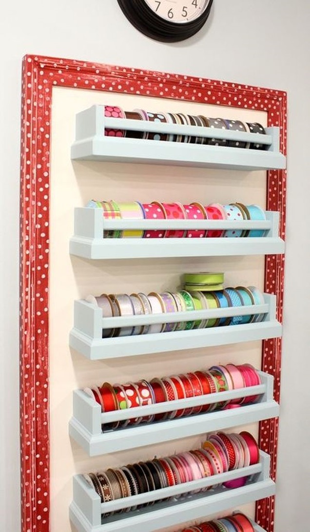 IKEA Spice Racks for Craft Supply Storage-DIY Organization Hacks