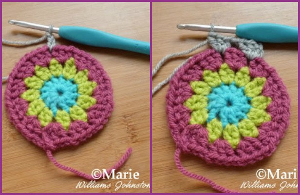 DIY Crochet Sunburst Granny Square Free Pattern (Video)