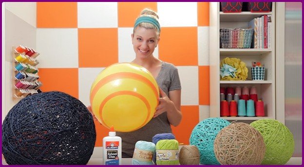 DIY Yarn Chandelier Lampshade-Globe Pendant Lamp (Video)