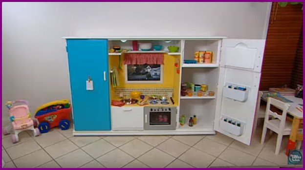 DIY Recycle TV Cabinet into Kids Toy Kitchen Tutorial-Video